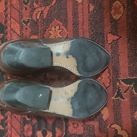 VINTAGE DISTRESSED BROWN COWBOY BOOTS - Picture 9 of 12